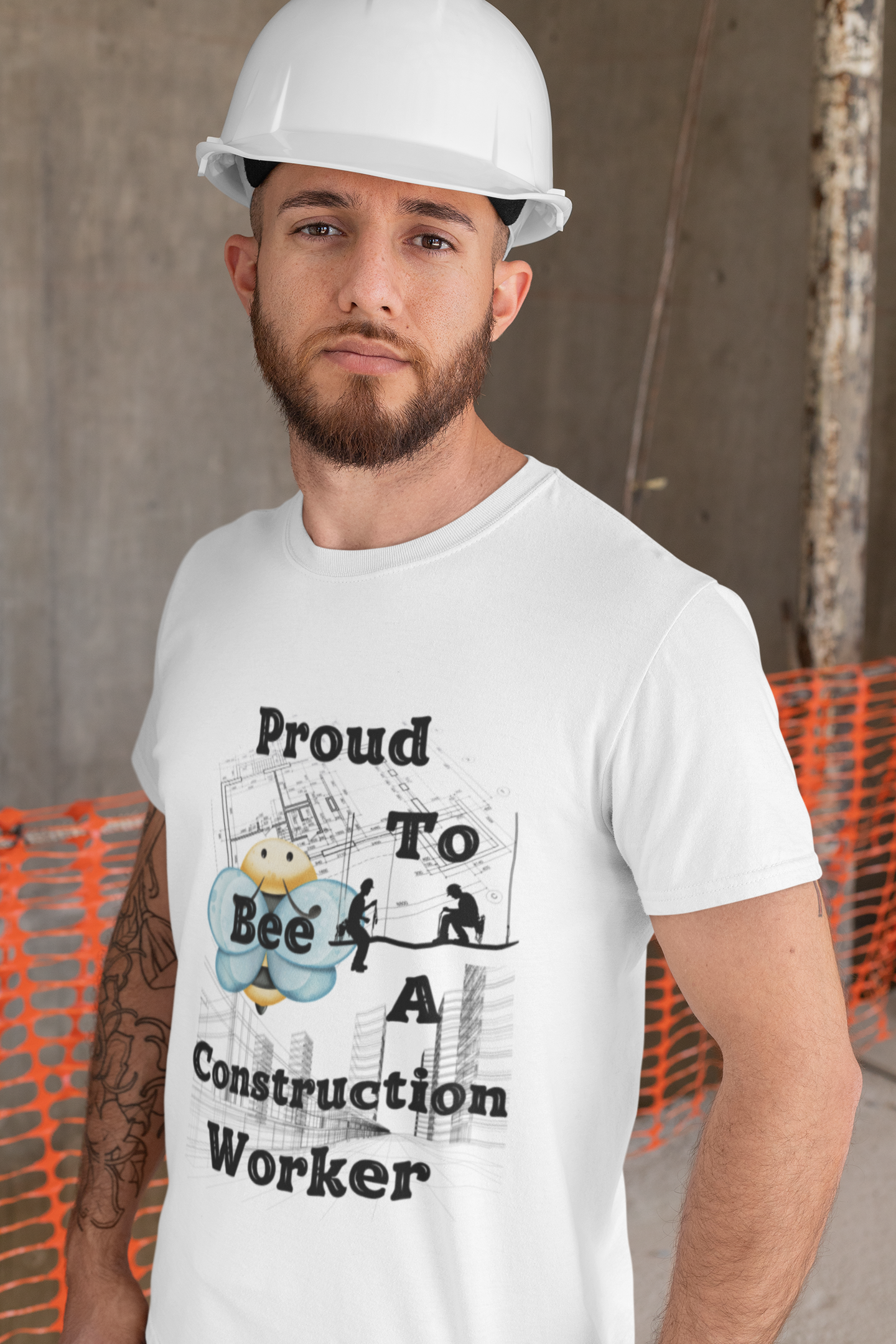 Proud To Bee A Construction Worker- Unisex Premium t-shirt